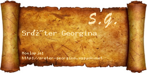 Sréter Georgina névjegykártya
