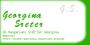 georgina sreter business card